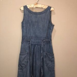 Blue Denim dress midi